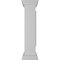Ekena Millwork 8"W x 40"H Corner Newel Post with Panel, Flat Capital, & Base Trim (Installation kit included) NWL08X40CPF0B0 - alternate 2